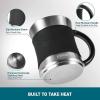 imageCOSORI Coffee Mug Warmer ampamp Mug Set for Desk Cup Heater Office ampamp Christmas Gifts 1F Precise Temperature Control Touch Tech ampamp LCD Digital Display 77194 304 Stainless Steel SilverBlackSilverBlack