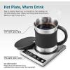 imageCOSORI Coffee Mug Warmer ampamp Mug Set for Desk Cup Heater Office ampamp Christmas Gifts 1F Precise Temperature Control Touch Tech ampamp LCD Digital Display 77194 304 Stainless Steel SilverBlackSilverBlack