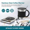 imageCOSORI Coffee Mug Warmer ampamp Mug Set for Desk Cup Heater Office ampamp Christmas Gifts 1F Precise Temperature Control Touch Tech ampamp LCD Digital Display 77194 304 Stainless Steel SilverBlackSilverBlack