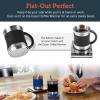 imageCOSORI Coffee Mug with Lids Set of 2 Stainless Steel Cups with Heatresistant Handle ampamp Slipresistant Sleeve 17 oz Best Match wMug Warmer for CoffeeTeaWaterCocoa Milk C1601CM Black ampamp Blue