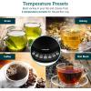 imageCOSORI Electric Gooseneck Pour Over Kettle With 5 Variable Presets 100 Stainless Steel Inner Lid ampamp Bottom 1200 Watt Quick Heating 08L SilverMatte Black
