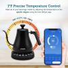 imageCOSORI Electric Gooseneck Pour Over Kettle With 5 Variable Presets 100 Stainless Steel Inner Lid ampamp Bottom 1200 Watt Quick Heating 08L SilverMatte Black