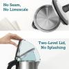 imageCOSORI Electric Kettle CoolTouch Double Wall Stainless Steel Insulated Automatic Shut Off ampamp BoilDry Protection Durable Tea Kettle Boiler ampamp Heater 15L1500W BlackSilver
