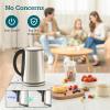 imageCOSORI Electric Kettle CoolTouch Double Wall Stainless Steel Insulated Automatic Shut Off ampamp BoilDry Protection Durable Tea Kettle Boiler ampamp Heater 15L1500W BlackSilver