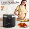 imageCOSORI Rice Cooker 10 Cup 24h Keep Warm 18 Functions Fuzzy Logic Rice Maker with Stainless Steel Steamer Basket Saut Slow Cooker BlackRice Cooker