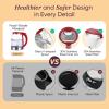 imageCosori Electric Kettle No Plastic Filter ampamp Spout Stainless Steel Inner Lid Tea Kettle ampamp Hot Water Boiler For Coffee ampamp Tea Water Heater ampamp Teapot Automatic Shut Off Red 17L1500WRuby Red