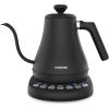 imageCOSORI Electric Gooseneck Pour Over Kettle With 5 Variable Presets 100 Stainless Steel Inner Lid ampamp Bottom 1200 Watt Quick Heating 08L SilverBlack