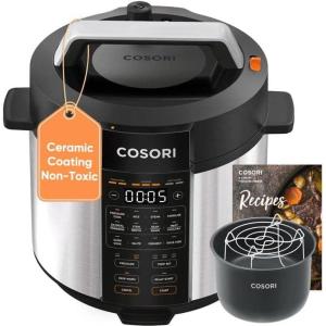 imageCOSORI Pressure Cooker 6 qt 9in1 Instant Multi Kitchen Appliances Safer Venting Design Rice Cooker Slow Cooking Pot Sous Vide Saute Pot 1100W Stainless SteelPressure Cooker