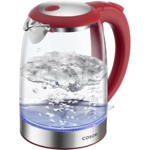 imageCosori Electric Kettle No Plastic Filter ampamp Spout Stainless Steel Inner Lid Tea Kettle ampamp Hot Water Boiler For Coffee ampamp Tea Water Heater ampamp Teapot Automatic Shut Off Red 17L1500WRuby Red