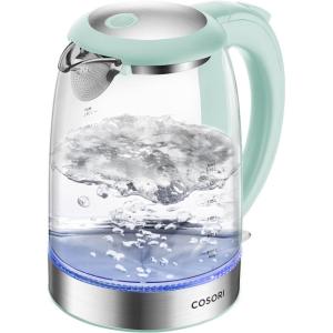 imageCosori Electric Kettle No Plastic Filter ampamp Spout Stainless Steel Inner Lid Tea Kettle ampamp Hot Water Boiler For Coffee ampamp Tea Water Heater ampamp Teapot Automatic Shut Off Red 17L1500WSubtle Green