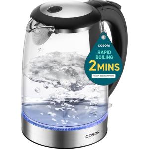imageCosori Electric Kettle No Plastic Filter ampamp Spout Stainless Steel Inner Lid Tea Kettle ampamp Hot Water Boiler For Coffee ampamp Tea Water Heater ampamp Teapot Automatic Shut Off Red 17L1500WBlack