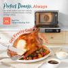 imageCOSORI 11in1 Ceramic Air Fryer Toaster Oven Combo FlatSealed Heating Elements for Easy Cleanup Innovative Burner Function 5 Accessories ampamp Recipes 26QT Silver Stainless SteelCeramicStainless Steel