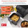 imageCOSORI 12in1 Air Fryer 58QT Toast Bake Nutrition Facts for 100 InApp Recipes AdaptIQ Tech Fast Cook for Main ampamp Side Dishes Snacks Leftovers Detachable Square Basket Dishwasher SafeBlack