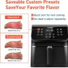 imageCOSORI 12in1 Air Fryer 58QT Toast Bake Nutrition Facts for 100 InApp Recipes AdaptIQ Tech Fast Cook for Main ampamp Side Dishes Snacks Leftovers Detachable Square Basket Dishwasher SafeBLACKPreset WIFI