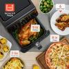 imageCOSORI 12in1 Air Fryer 58QT Toast Bake Nutrition Facts for 100 InApp Recipes AdaptIQ Tech Fast Cook for Main ampamp Side Dishes Snacks Leftovers Detachable Square Basket Dishwasher SafeBLACKPreset WIFI