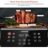 imageCOSORI 12in1 Air Fryer 58QT Toast Bake Nutrition Facts for 100 InApp Recipes AdaptIQ Tech Fast Cook for Main ampamp Side Dishes Snacks Leftovers Detachable Square Basket Dishwasher SafeBlack