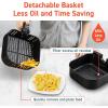 imageCOSORI 12in1 Air Fryer 58QT Toast Bake Nutrition Facts for 100 InApp Recipes AdaptIQ Tech Fast Cook for Main ampamp Side Dishes Snacks Leftovers Detachable Square Basket Dishwasher SafeBlackWIFI