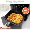 imageCOSORI 12in1 Air Fryer 58QT Toast Bake Nutrition Facts for 100 InApp Recipes AdaptIQ Tech Fast Cook for Main ampamp Side Dishes Snacks Leftovers Detachable Square Basket Dishwasher SafeBlack