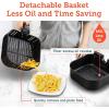 imageCOSORI 12in1 Air Fryer 58QT Toast Bake Nutrition Facts for 100 InApp Recipes AdaptIQ Tech Fast Cook for Main ampamp Side Dishes Snacks Leftovers Detachable Square Basket Dishwasher SafeBlack