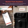 imageCOSORI 12in1 Air Fryer 58QT Toast Bake Nutrition Facts for 100 InApp Recipes AdaptIQ Tech Fast Cook for Main ampamp Side Dishes Snacks Leftovers Detachable Square Basket Dishwasher SafeBlackWIFI