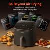 imageCOSORI Air Fryer 9in1 Compact ampamp Large 6Qt Fast Turbo Modes 90450F Precise Heat for Even Results Up to 95 Less Oil Roast Bake Dry Reheat Frozen Broil Proof 120V TurboBlaze GreyDark Gray