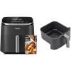 imageCOSORI Air Fryer 9in1 Compact ampamp Large 6Qt Fast Turbo Modes 90450F Precise Heat for Even Results Up to 95 Less Oil Roast Bake Dry Reheat Frozen Broil Proof 120V TurboBlaze GreyDark Gray