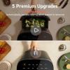 imageCOSORI Air Fryer 9in1 Compact ampamp Large 6Qt Fast Turbo Modes 90450F Precise Heat for Even Results Up to 95 Less Oil Roast Bake Dry Reheat Frozen Broil Proof 120V TurboBlaze GreyDark Gray