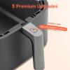 imageCOSORI Air Fryer 9in1 Compact ampamp Large 6Qt Fast Turbo Modes 90450F Precise Heat for Even Results Up to 95 Less Oil Roast Bake Dry Reheat Frozen Broil Proof 120V TurboBlaze GreyDark Gray