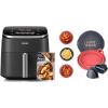 imageCOSORI Air Fryer 9in1 Compact ampamp Large 6Qt Fast Turbo Modes 90450F Precise Heat for Even Results Up to 95 Less Oil Roast Bake Dry Reheat Frozen Broil Proof 120V TurboBlaze GreyDark Gray