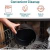 imageCOSORI Air Fryer Accessories Set of 6 Perfect for Most 50 Qt and Larger Ovens Cake ampamp Pizza Pan Metal Holder Rack ampamp Skewers etc BPA Free Nonstick Dishwasher Safe 58 QT BlackBlack