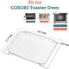 imageCOSORI Air Fryer Basket for Healthier Cook and Air Fry Fits for CCOR251ampampCCOR252 26Quart Ceramic Air Fryer Toaster Oven Metal CRPR251RBVUS 147quotD x 09quotW x 117quotH Silver