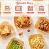 imageCOSORI Air Fryer Liners 100 PCS Square Disposable Paper Liners NonStick Silicone Oil Coating Little to No Cleaning 65quot Unbleached Food Grade Resistant to 465F Thickened Not Easy to BreakBrown