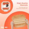 imageCOSORI Air Fryer Liners 100 PCS Square Disposable Paper Liners NonStick Silicone Oil Coating Little to No Cleaning 65quot Unbleached Food Grade Resistant to 465F Thickened Not Easy to BreakWood