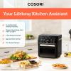 imageCOSORI Air Fryer Oven Combo 7 Qt Countertop Convection 100 to 450 with Roast Toast Bake Dehydrate Warm 7 Accessories and 100 Recipes Max XL Large for Family Size Stainless Steel 1800W
