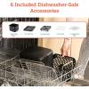 imageCOSORI Air Fryer Oven Combo 7 Qt Countertop Convection 100 to 450 with Roast Toast Bake Dehydrate Warm 7 Accessories and 100 Recipes Max XL Large for Family Size Stainless Steel 1800W