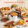 imageCOSORI Air Fryer Pro 9in1 Compact 5QT 450 Half Time ampamp ChefGrade Cook OneWipe Clean Glass Panel 130 InApp Recipes with Nutritional Info Nonstick ampamp DishwasherSafe Basket GrayWhite