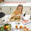 imageCOSORI Air Fryer Pro 9in1 Compact 5QT 450 Half Time ampamp ChefGrade Cook OneWipe Clean Glass Panel 130 InApp Recipes with Nutritional Info Nonstick ampamp DishwasherSafe Basket GrayWhite