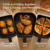 imageCOSORI Air Fryer Pro 9in1 Compact 5QT 450 Half Time ampamp ChefGrade Cook OneWipe Clean Glass Panel 130 InApp Recipes with Nutritional Info Nonstick ampamp DishwasherSafe Basket GrayGrey