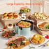 imageCOSORI Air Fryer Pro 9in1 Compact 5QT 450 Half Time ampamp ChefGrade Cook OneWipe Clean Glass Panel 130 InApp Recipes with Nutritional Info Nonstick ampamp DishwasherSafe Basket GrayGreen