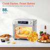 imageCOSORI Ceramic Air Fryer Toaster Oven Combo 11in1 FlatSealed Heating Elements for Easy Cleanup Innovative Burner Function 6 Accessories ampamp Recipes 26QT Silver Stainless SteelSilver