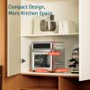 imageCOSORI Ceramic Air Fryer Toaster Oven Combo 11in1 FlatSealed Heating Elements for Easy Cleanup Innovative Burner Function 6 Accessories ampamp Recipes 26QT Silver Stainless SteelSilver