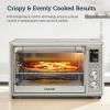 imageCOSORI Ceramic Air Fryer Toaster Oven Combo 11in1 FlatSealed Heating Elements for Easy Cleanup Innovative Burner Function 6 Accessories ampamp Recipes 26QT Silver Stainless SteelSilverStainless Steel