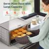 imageCOSORI Ceramic Air Fryer Toaster Oven Combo 11in1 FlatSealed Heating Elements for Easy Cleanup Innovative Burner Function 6 Accessories ampamp Recipes 26QT Silver Stainless SteelSilverStainless Steel