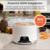 imageCOSORI Food Dehydrator Machine for Jerky 5 Trays with 165F Temperature Control and 48H Timer 350W Dryer for Fruit Herbs Meat Veggies and Dog Treats 50Recipes Book IncludedWhite