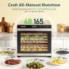 imageCOSORI Food Dehydrator for Jerky 176F Temperature Control 5 Stainless Steel Trays Dryer Machine 4 Presets 48H Timer for Dog Treats Meat Fruit Veggies Snacks Recipe Book IncludedXLSilver