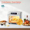 imageCOSORI Smart 12in1 Air Fryer Toaster Oven Combo Airfryer Convection Oven Countertop Bake Roast Reheat Broiler Dehydrate 75 Recipes ampamp 3 Accessories 26QT BlackStainless SteelSilverStainless Steel