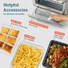 imageCOSORI Smart 12in1 Air Fryer Toaster Oven Combo Airfryer Convection Oven Countertop Bake Roast Reheat Broiler Dehydrate 75 Recipes ampamp 3 Accessories 26QT BlackStainless SteelSilverStainless Steel