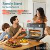 imageCOSORI Smart 12in1 Air Fryer Toaster Oven Combo Airfryer Convection Oven Countertop Bake Roast Reheat Broiler Dehydrate 75 Recipes ampamp 3 Accessories 26QT BlackStainless SteelBlackStainless Steel