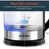 imageCOSORI SpeedBoil Electric Tea Kettle 17L Hot Water Kettle BPA Free 1500W Auto ShutOff ampamp BoilDry Protection LED Indicator Inner Lid ampamp Bottom Transparent