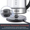 imageCOSORI SpeedBoil Electric Tea Kettle 17L Hot Water Kettle BPA Free 1500W Auto ShutOff ampamp BoilDry Protection LED Indicator Inner Lid ampamp Bottom Transparent